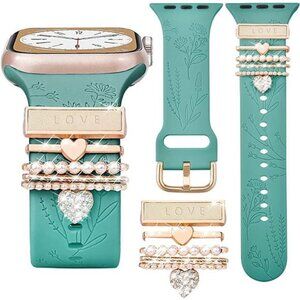 NEW Apple Watch band with Rose Gold Rhinestone Charms